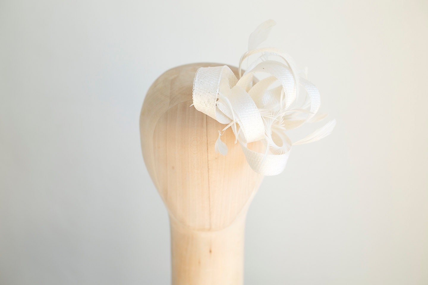 Elegant bridal feather fascinator, millinery bridal headpiece