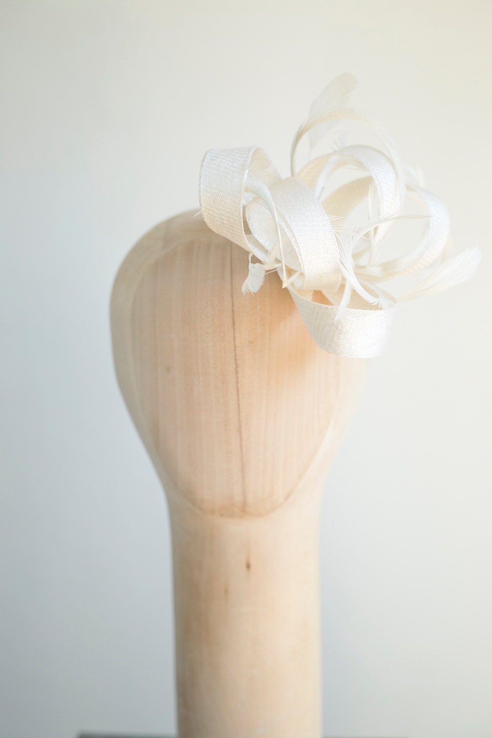 Elegant bridal feather fascinator, millinery bridal headpiece